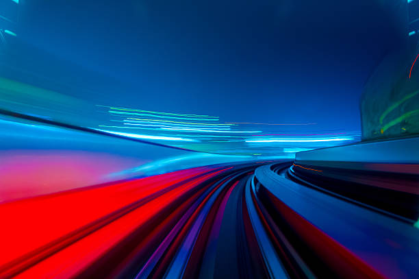 istock Speed motion in urban highway road tunnel 627679204