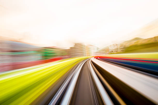 istock Speed motion in urban highway road tunnel 627679752