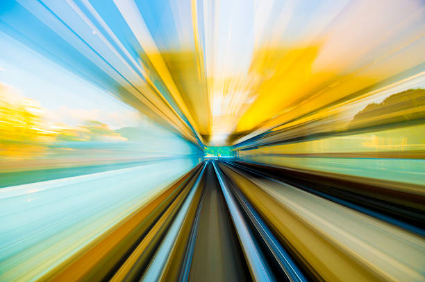 istock Speed motion in urban highway road tunnel 627681282