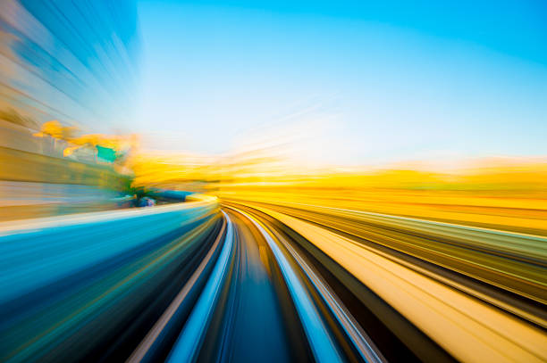 istock Speed motion in urban highway road tunnel 627681482