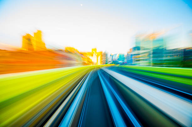 istock Speed motion in urban highway road tunnel 627681674