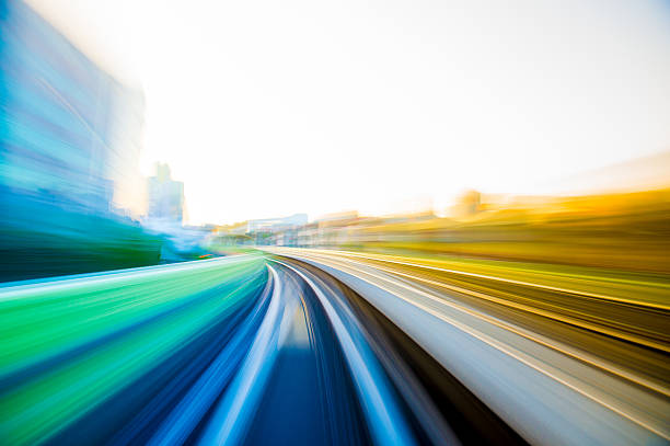 istock Speed motion in urban highway road tunnel 627681794