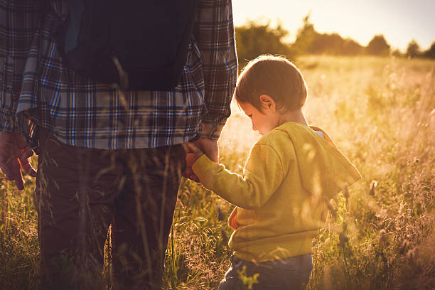 istock Father and son enjoying the countryside 627682346