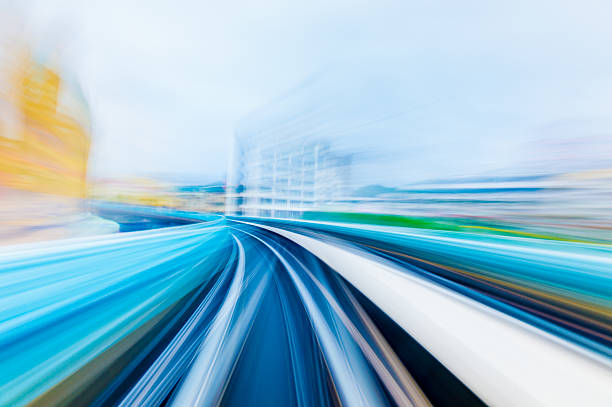 istock Speed motion in urban highway road tunnel 627682668