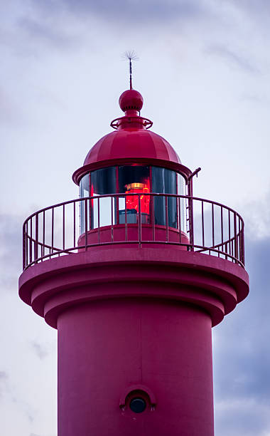 istock Red lighthouse in Ulleungdo Island, South Korea. 627712914