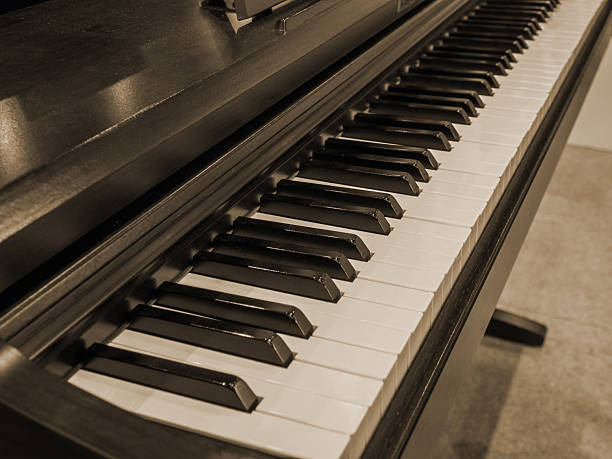 istock Piano keyboard, vintage filters. 627713032