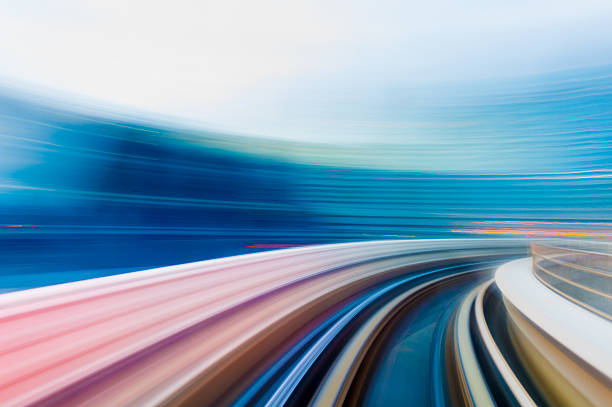 istock Speed motion in urban highway road tunnel 627713626