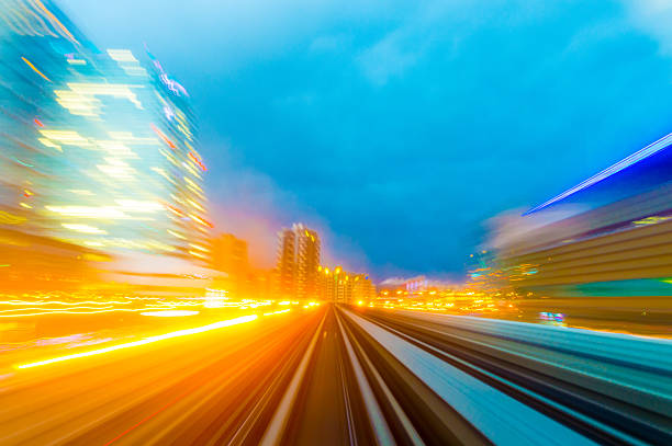 istock Speed motion in urban highway road tunnel 627718944