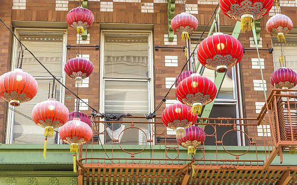 istock Red lanterns in San Francisco Chinatown 627719978