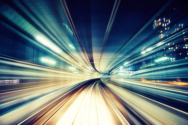 istock Blurred motion on the Subway in Tokyo 627721964