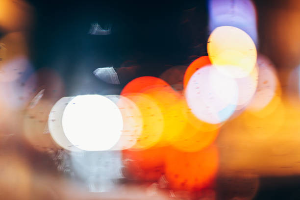 istock Abstract city lights in the night 627723286
