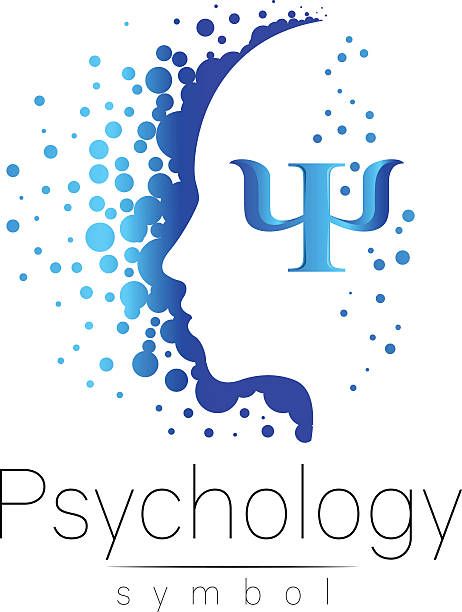 Modern head sign of Psychology. Profile Human. Letter Psi. Creative Modern head sign of Psychology. Profile Human. Letter Psi. Creative style. Symbol in vector. Design concept. Brand company. Blue color isolated on white background. Icon for web psi stock illustrations