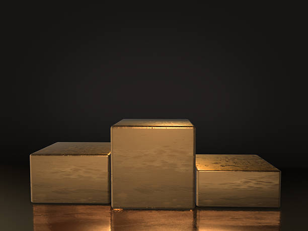 Pedestal for display,Platform for design,Blank product stand.3D rendering.