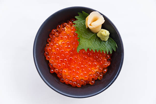 Tobiko Don Served with Wasabi, Prickled Ginger.