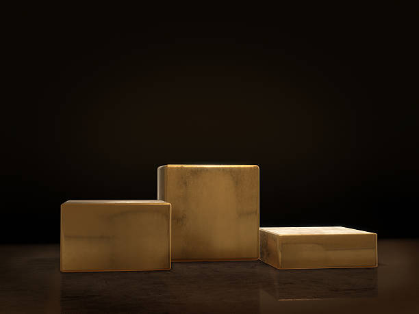 istock Pedestal for display,Platform for design,Blank product stand.3D rendering. 627728002