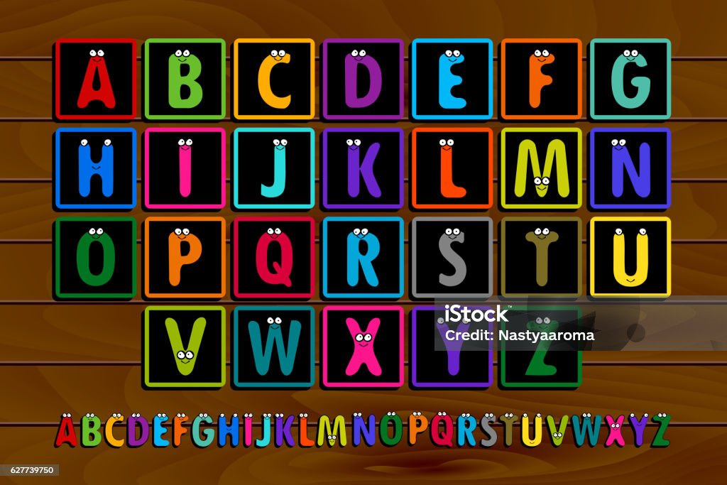 Letter Blocks Line Letter Blocks Vector Illustration Stock Illustration - Download Image ...