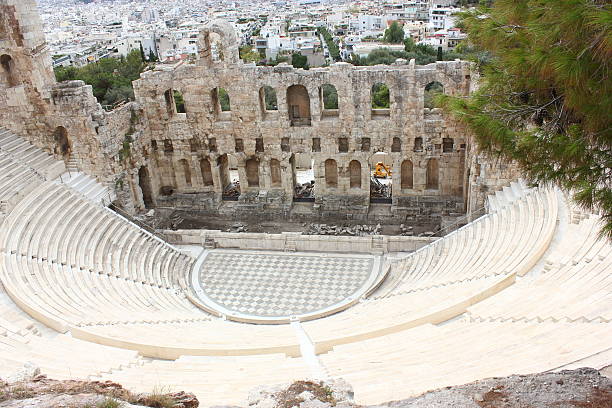 odeon of herodes atticus  - propylaen zdjęcia i obrazy z banku zdjęć