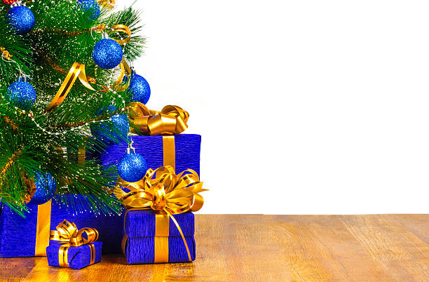 boxes with gifts under the Christmas tree