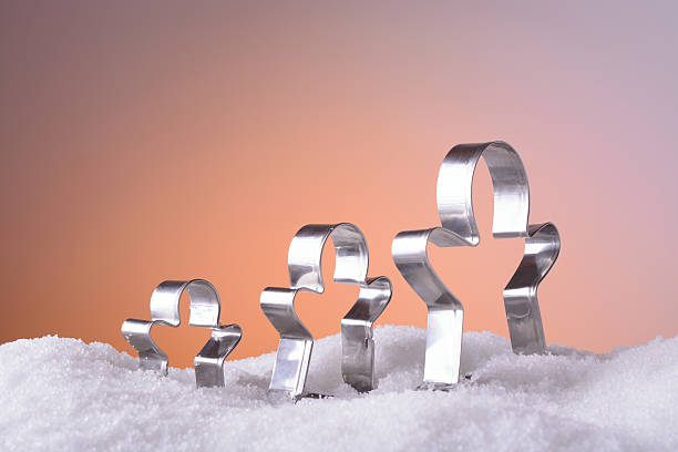istock Cookie cutters for Christmas cookies in the snow 627745702