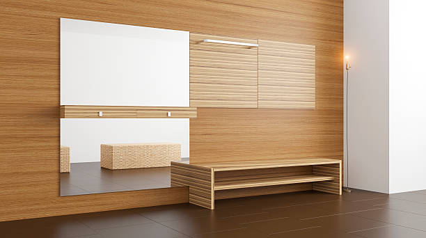 istock The Modern hallway with furniture. 3D rendering 627746010