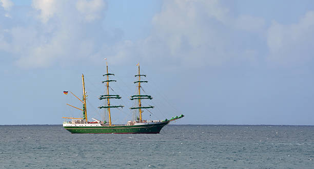 istock Square rigged tall ship anchored of Lanzarote. 627747918
