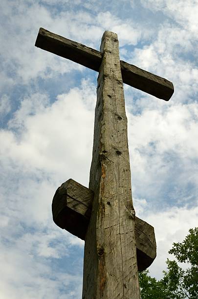 istock Christian wooden cross. 627748512