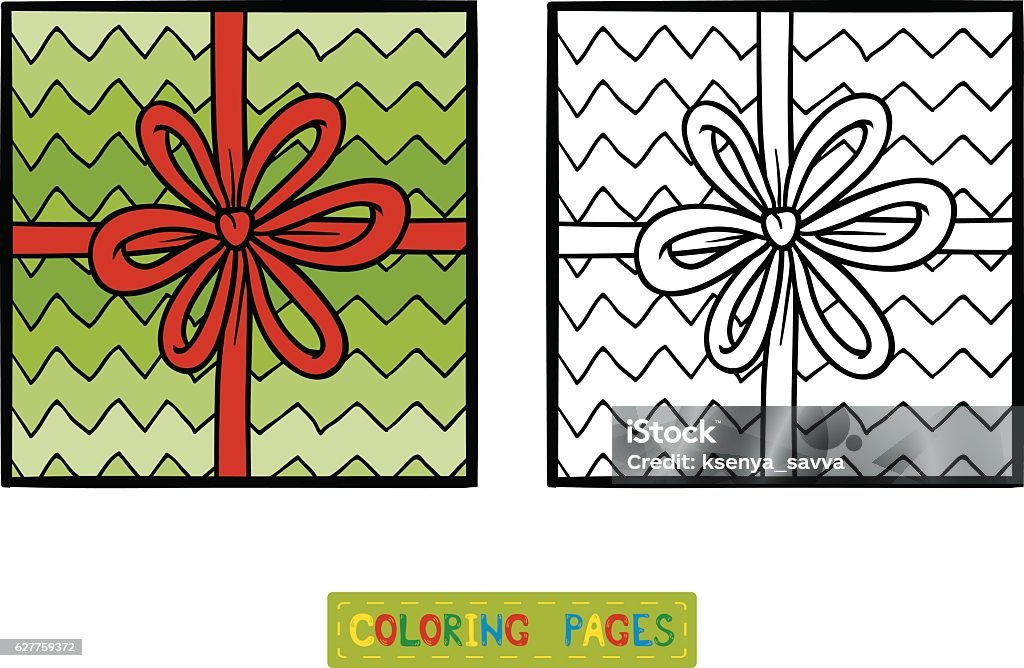 Color Book Present Coloring Book Gift Stock Illustration - Download Image Now - Activity ...
