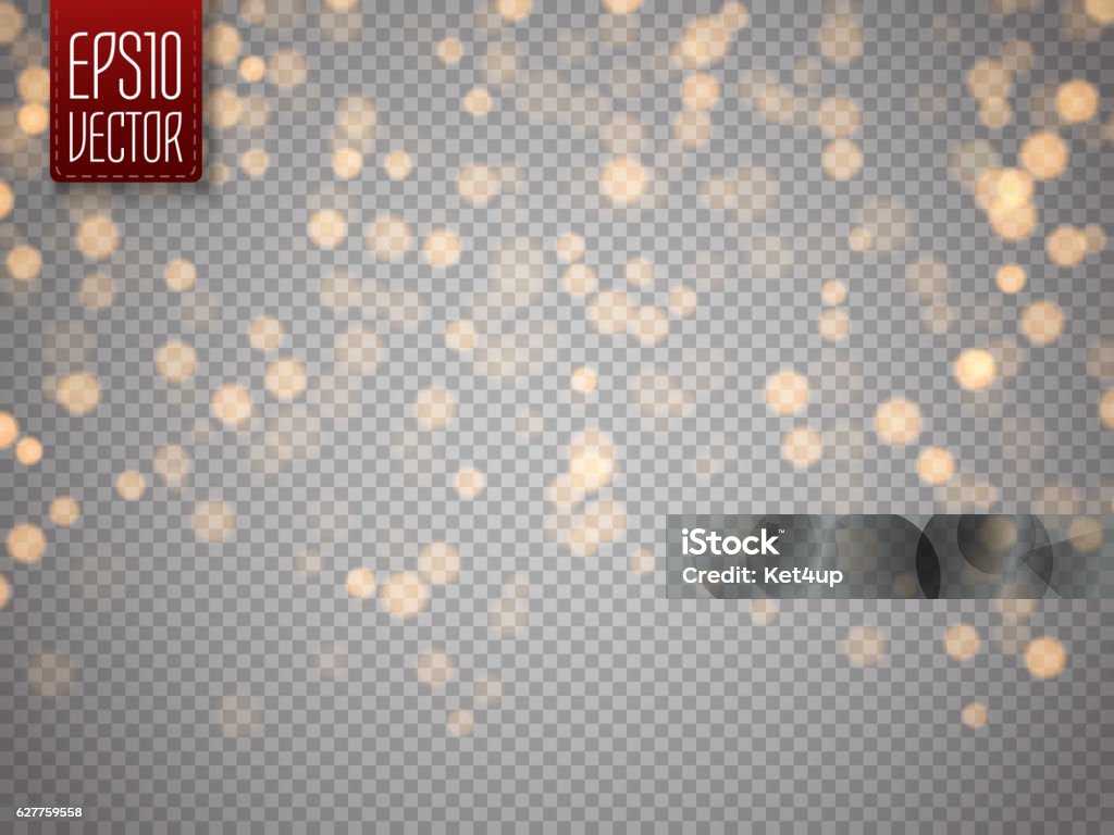 Shining bokeh isolated on transparent background. Christmas concept Shining bokeh isolated on transparent background. Christmas concept. Vector illustration Defocused stock vector