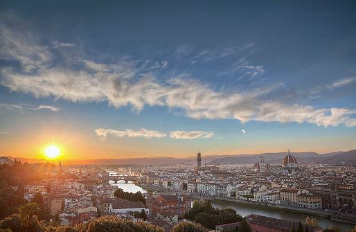 Skyline view of Florence taken from Piazzale Michelangelo.
