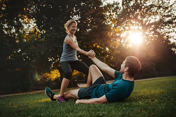 istock Young woman helping man 627764434