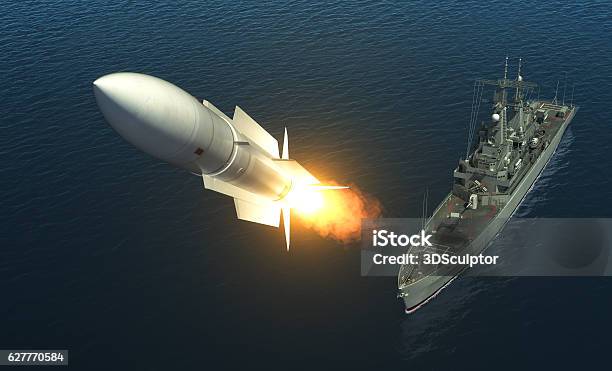 Missile Launch From A Warship On The High Seas Stok Fotoğraflar & Füze‘nin Daha Fazla Resimleri - Füze, Deniz kuvvetleri - Silahlı Kuvvetler, Savaş