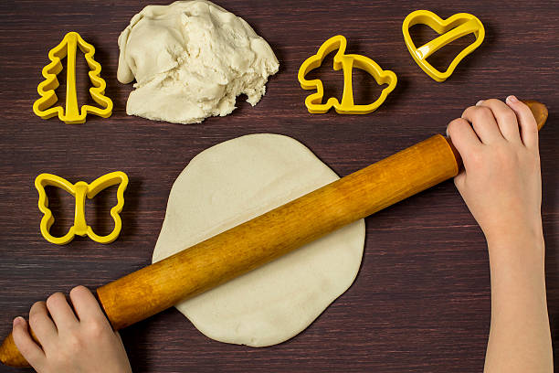 istock Making toys for Christmas decorations from salt dough. Step 3 627771112