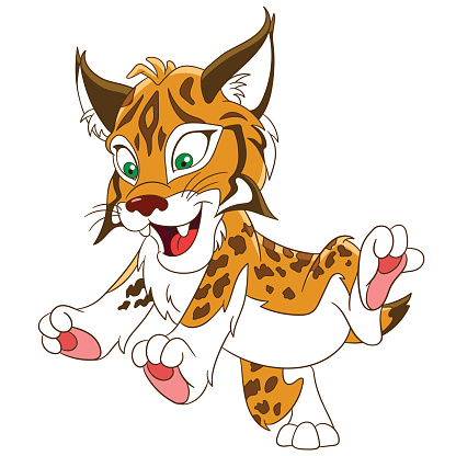Cartoon lynx cat