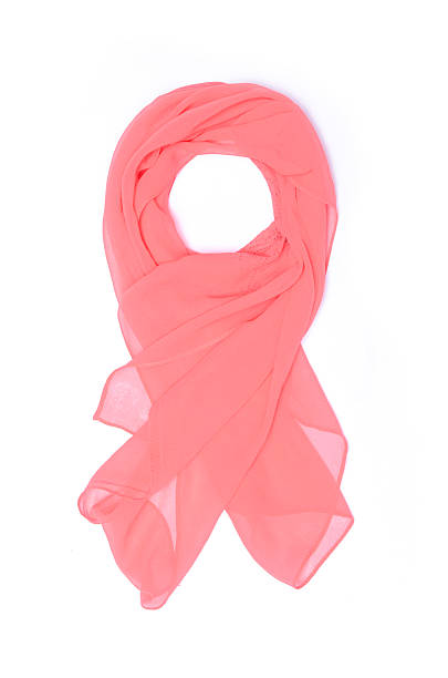 istock pink Shawl-scarf isolated on white 627780314