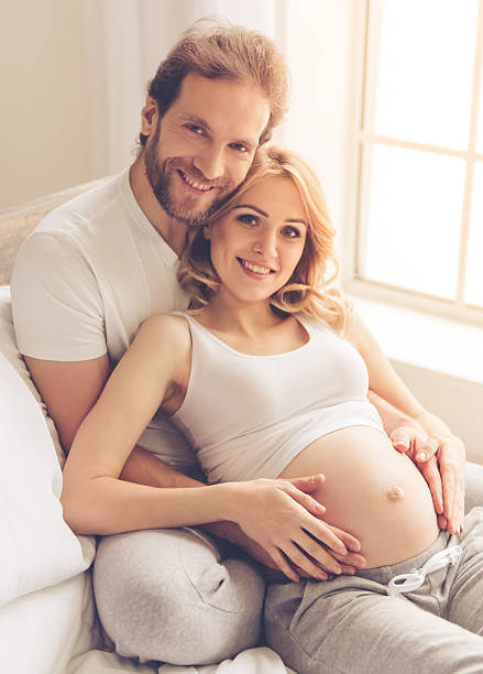 istock Happy couple waiting for baby 627780606