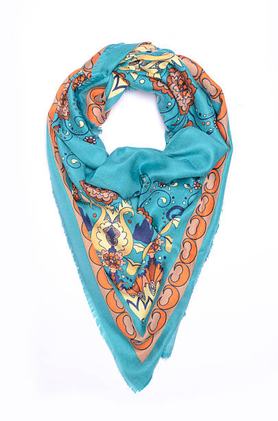 istock woman's Shawl-scarf isolated on white 627780672