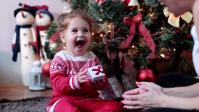 Baby girl gets present for New Year holiday