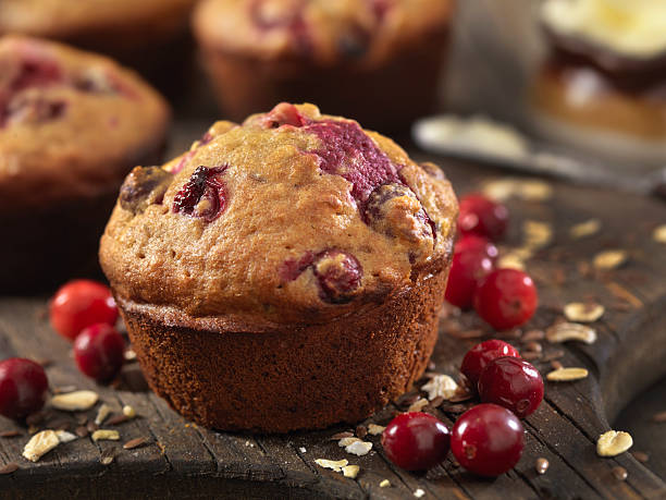 Cranberry Muffins Cranberry Muffins-Photographed on Hasselblad H3D2-39mb Camera muffin stock pictures, royalty-free photos & images