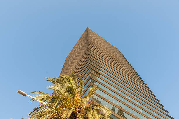 istock Modern office building low angle point of view 627797906