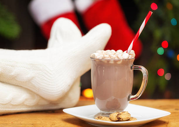 istock Relaxing With Hot Cocoa at Christmastime 627799526