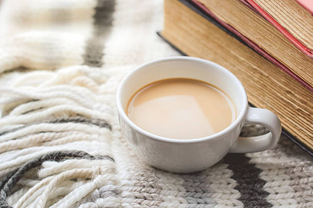 istock Coffee Cup with Book  and on The Scarf 627804948