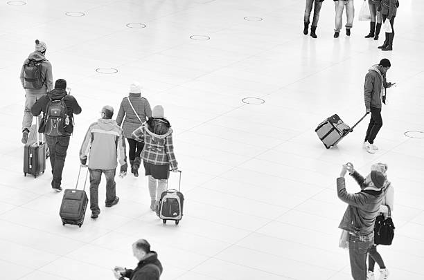 New York City, USA - December 05, 2016: Travelers pass through the World Trade Center Transportation Hub in Lower Manhattan.