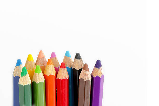 istock colour pencils with different color on white background 627806276
