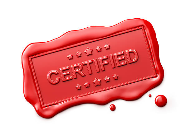 istock Wax Seal with Certified Word Isolated 627811242