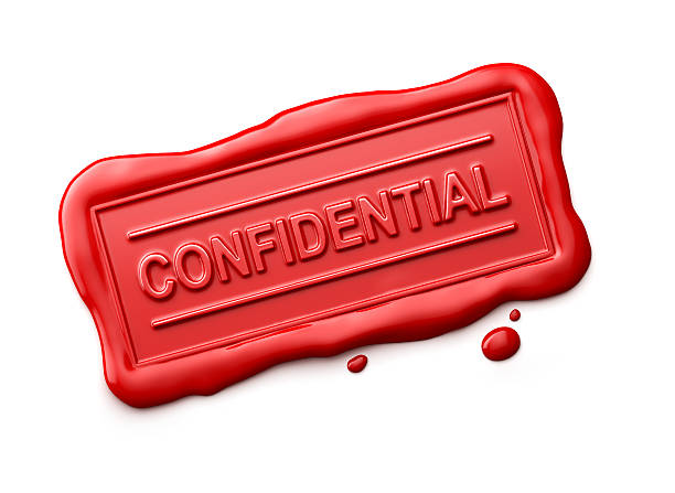 istock Wax Seal with Confidential Word Isolated 627811248