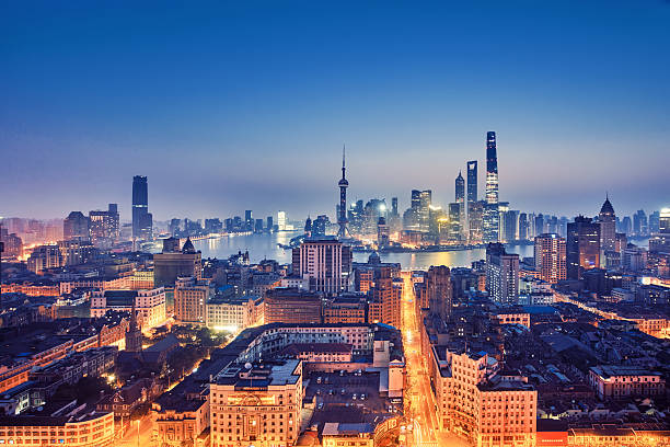 istock skyline of Shanghai,China 627811410