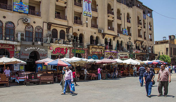 egito: cairo bazaar (khan el-khalili) - el khalili - fotografias e filmes do acervo