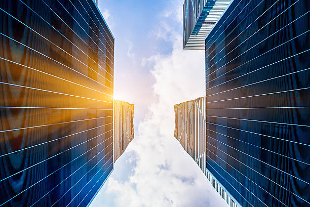 istock Low Angle View Of Modern Buildings with skyline 627812332