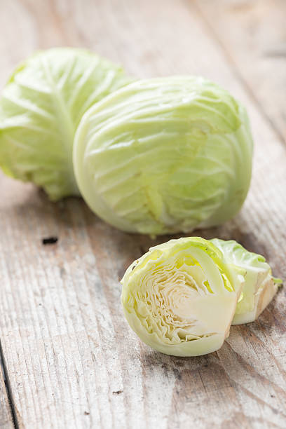 istock Brussels sprout on wooden background. 627815214