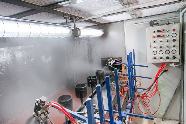 istock workshop painting parts on the conveyor 627815312